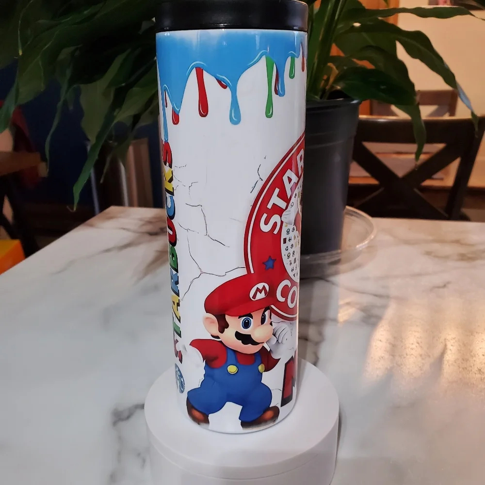 Mario Coffee 20oz Tumbler  with duo lids 🎉sale